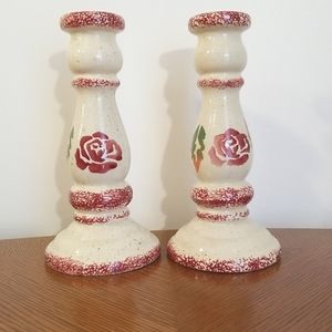 Set of ceramic candlesticks